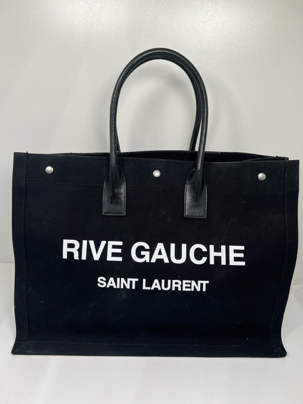 Saint Laurent Rive Gauche Shopper Tote Canvas Large